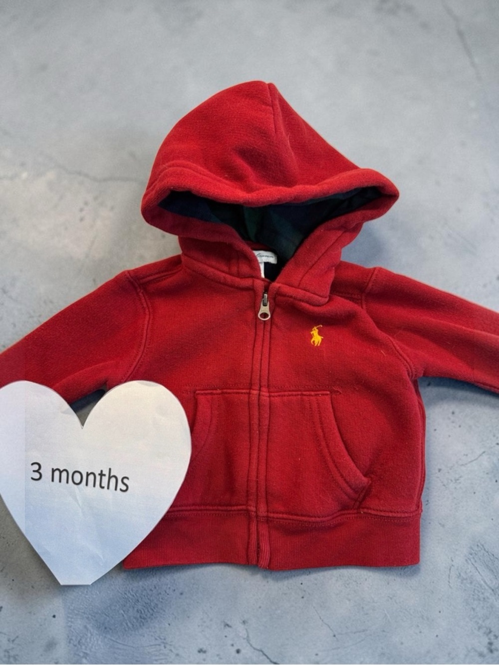 Ralph Lauren - full zip hooded jacket. Size 3 months